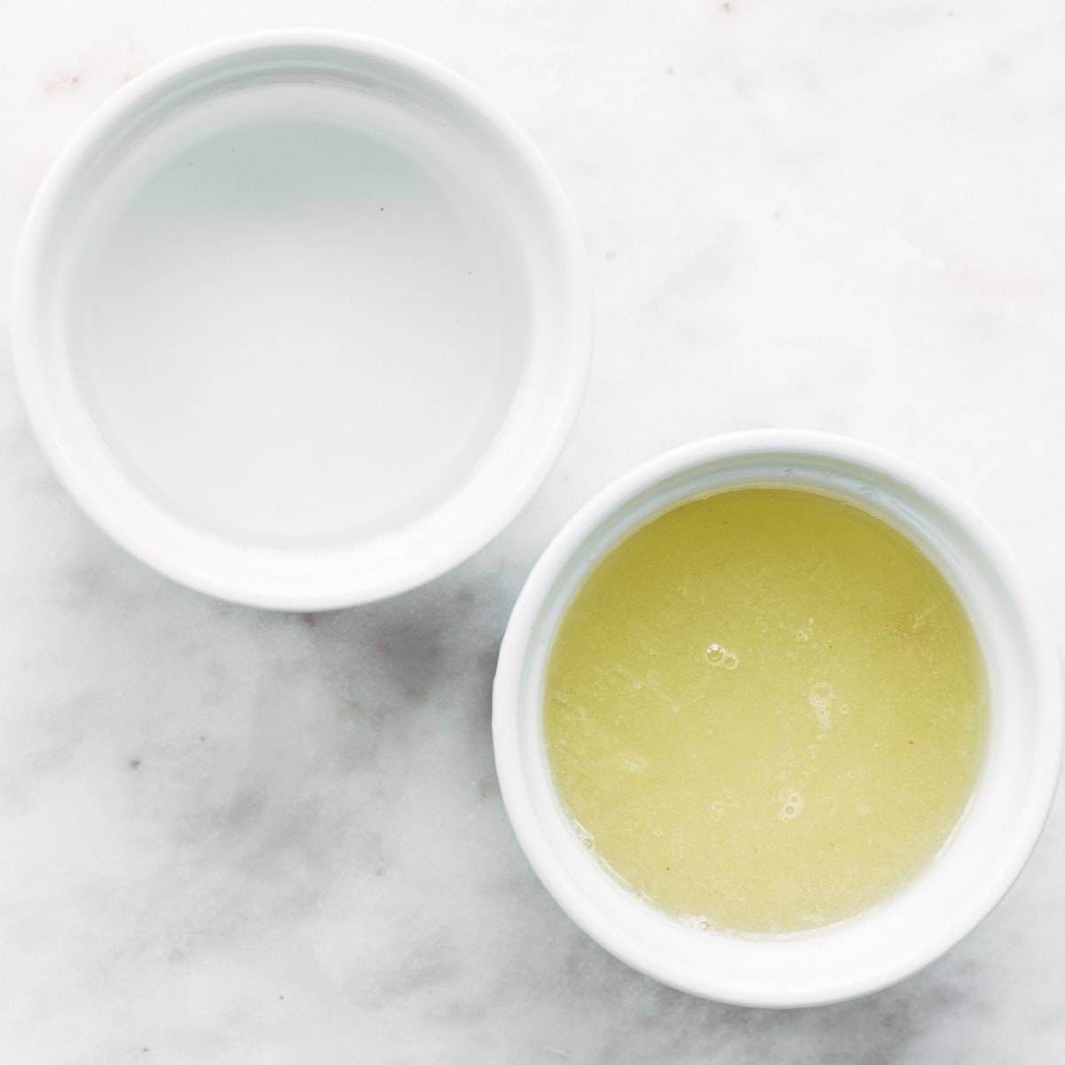 Milk and lemon juice.