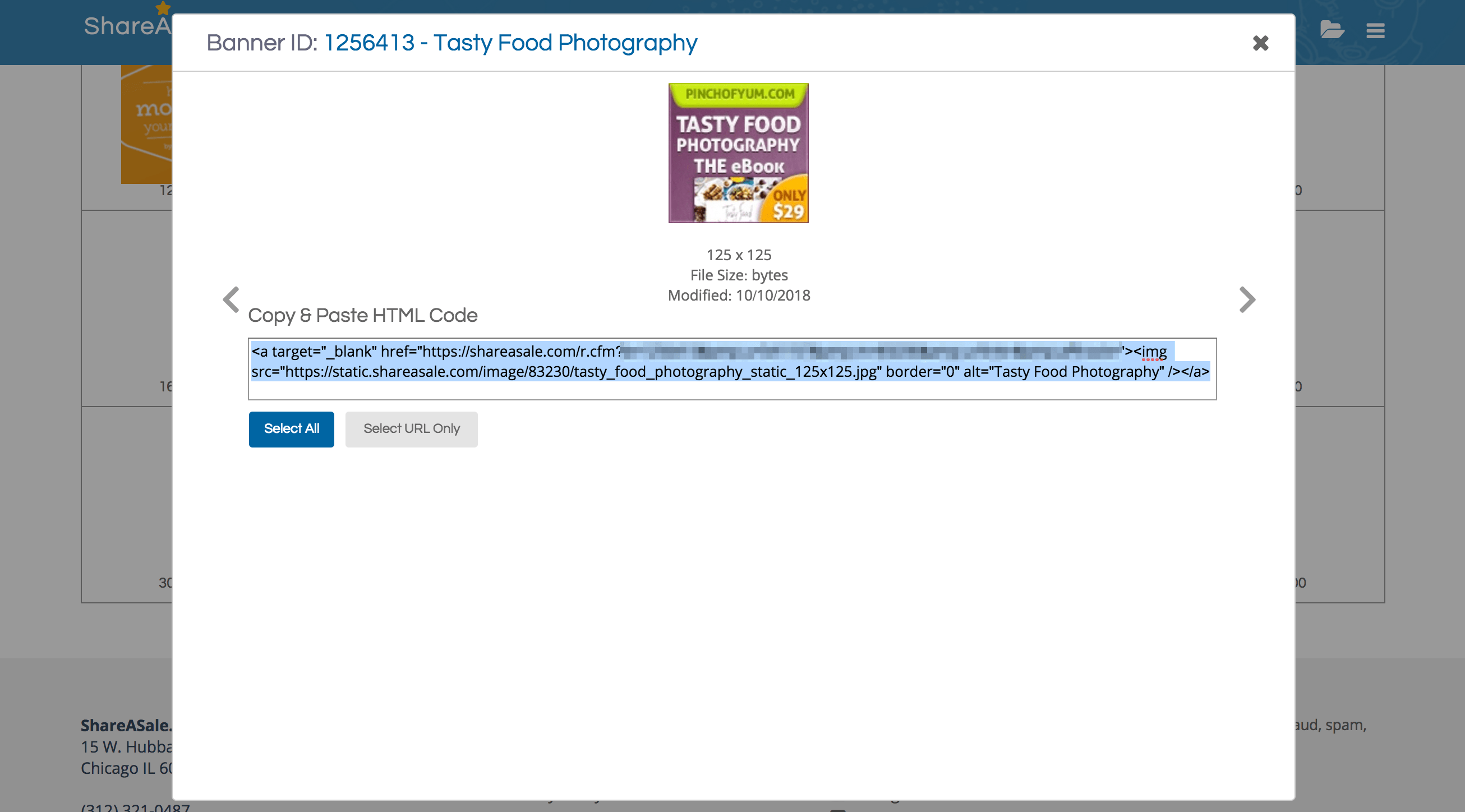 Screenshot showing how to sign up for affiliate account.