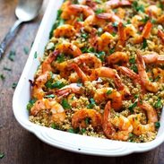 Garlic Butter Shrimp and Quinoa- a simple 30 minute dinner that is elegant and full of flavor. | pinchofyum.com