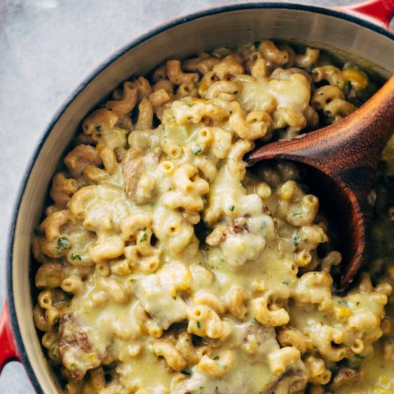A picture of Steak and Cheddar Mac and Cheese