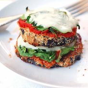 A picture of Cheesy Baked Eggplant Pizza