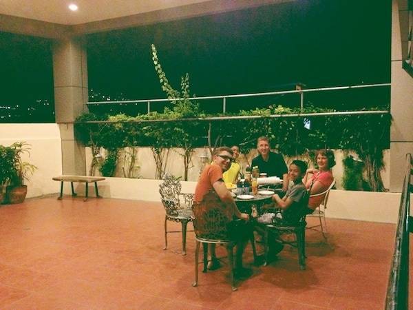 People sitting around a table.