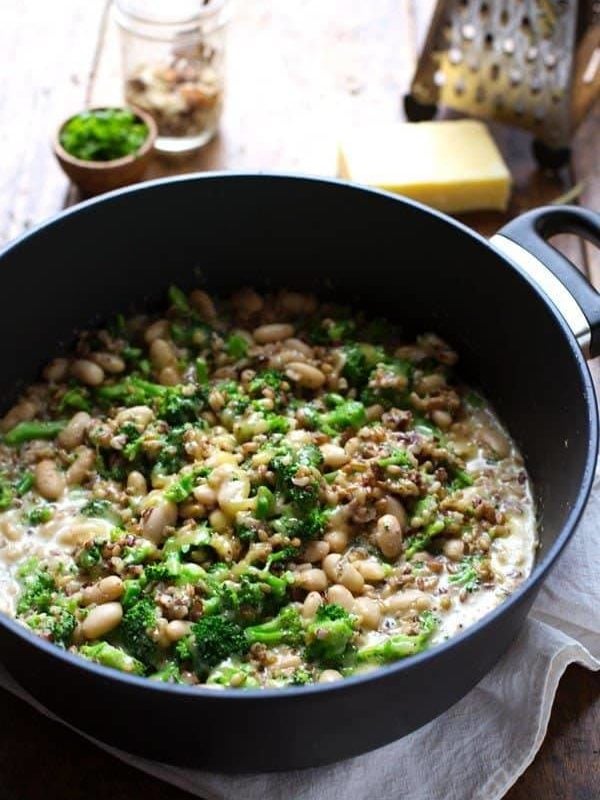30 Minute Healthy Broccoli Cheese Rice - just like broccoli cheese soup, but more filling and nutritious! 320 calories. | pinchofyum.com