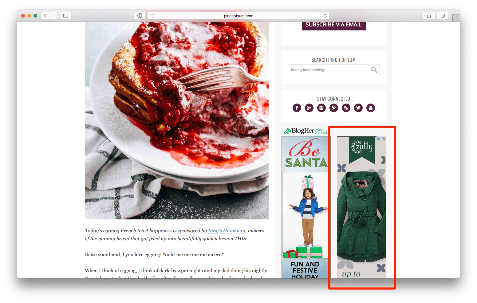 Display Advertising Example.